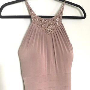 Calvin Klein Embellished Full Length Halter Style Gown, Size 2